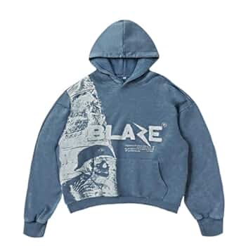 Amazon.com: CUTEGAL Y2K Denim Grunge Hoodie Streetwear